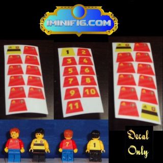 Custom LEGO Spain National Football Team Player Stickers 11 Front 23