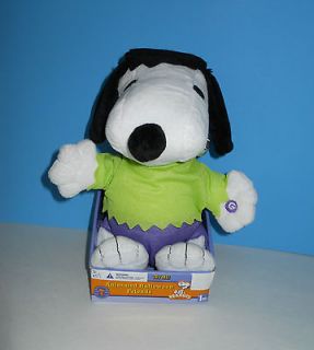 Animated Peanuts Snoopy Plush Frankenstein Dances to Halloween Music