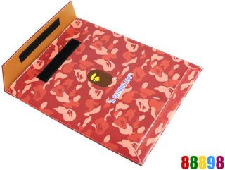 New A Bathing Ape Red Camo iPad 3 2 Case Envelope Briefcase