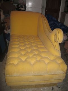 CHAISE/FAINTIN G COUCH MASSIVE SIZE HOLLYWOOD REGENCY STYLE