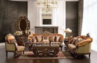 FORMAL LUXURY SOFA & LOVESEAT 2 Pc ANTIQUE STYLE TRADITIONAL LIVING