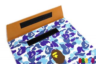 New A Bathing Ape Blue Camo iPad 3 2 Case Envelope Briefcase
