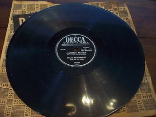 78 rpm LOUIS ARMSTRONG & THE COMMANDERS on DECCA PERSONALITY 29280