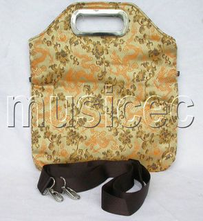 NEW champagne Chinese silk handbag Shoulder bag purses zipper T329A44
