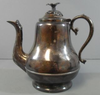 Antique Silverplate Individual Teapot   Meriden #1681