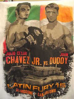 CESAR CHAVEZ JR VS JOHN DUDDY LATIN FURY T SHIRT XL MEXICO SAN ANTONIO