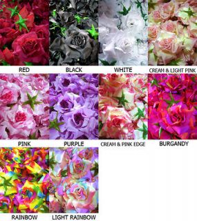12X BIG Roses Artificial Silk Flower Heads Lot 3.75 wholesale lots