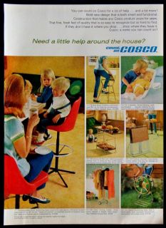 Cosco Household Products Stools Buffet Cart Ironing Caddy Magazine Ad