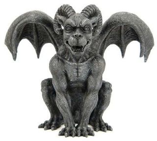 Gothic Creature Ram Horned Gargoyle Statue Desktop 7.5 Figurine Faux