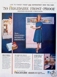 Frost Proof FP 130 59 Pink Refrigerator Queen Crown Print Ad
