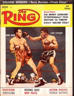 VINTAGE 1957 THE RING MAGAZINE BOXING FLOYD PATTERSON ARCHIE MOORE