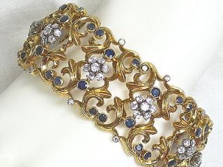 LALAOUNIS 18kt Yellow Gold (75 Grams) Sapphire & Diamond Bracelet