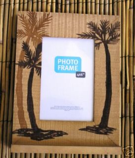 Brand New  Tropical Palm Trees Wooden 4 x 6 In Free Standing Display