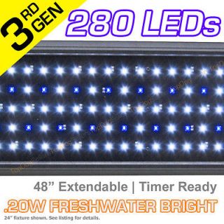 LED Hex 48 Aquarium Light Freshwater Bright 280x LED Tropical Fish