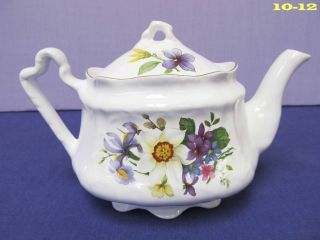 Arthur Wood and Son Staffordshire tea pot floral #6372