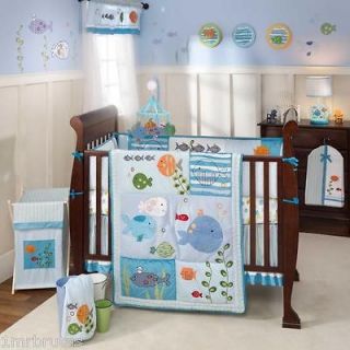 Ivy Under the Sea Squirt Boys Crib Bedding Set   Mobile   Lamp + MORE