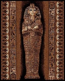 NOVELTY AFRICAN SAFARI KING PHARAOH EGYPTIAN DESIGN 5X8 AREA RUG
