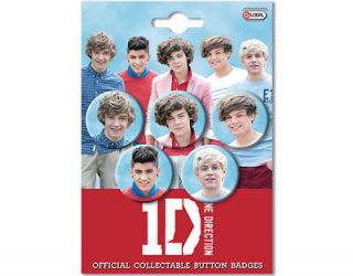 ONE DIRECTION one direction BUTTON BADGE PACK   SET OF 5 official