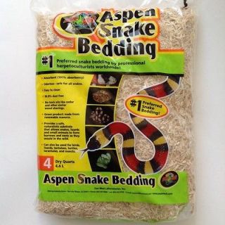 Zoo Med Aspen Snake Lizard Insect Tortoises Reptile Bedding 4 quart 4