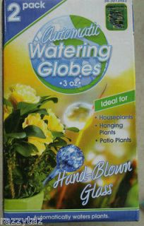 Brand New Hand Blown Glass Automatic Watering Globes 2 Pack Ideal for