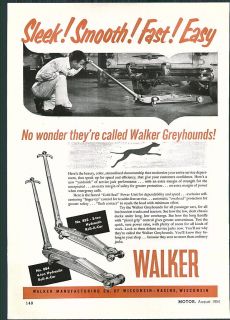 1954 AD 2 Page Walker Greyhound Floor Garage Hydraulic Roll A Car Jack