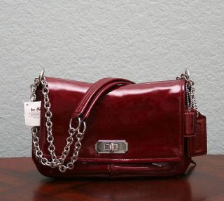 COACH $328 Chelsea Patent Leather Flap Shoulder/Cross body Bag 17854