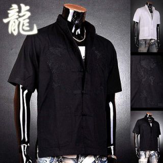 Designer Kungfu Double Dragon Chinese Traditional Tai Chi Shirts L970