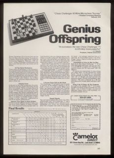 1980 Fidelity Chess Challenger 7 computer print ad