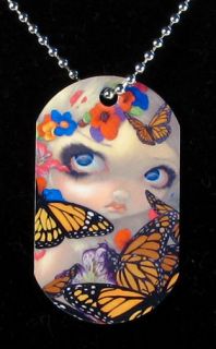 Jasmine Becket Griffit h Dogtag Necklace Tara Daydreams & Frogs fairy