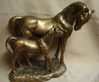 Stunning MARE & FOAL Statue by Austin Sculpture