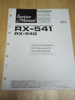 Pioneer Service Manual~RX 541/ 540 Cassette Deck Receiver~Origi nal~w