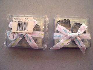 Baby Shower Cookie Cutters Pitter Patter 2 Sets NIP 2 pc Babys Foot