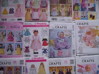 18 Doll American Girl Clothes & 11 16 Baby Dolls Clothes