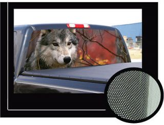 GRAY WOLF 16x54 Rear Window Graphic pickup truck decal tint wolves