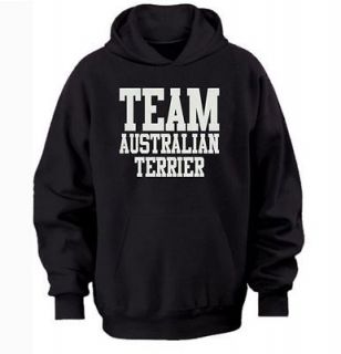 TEAM AUSTRALIAN TERRIER HOODIEwarm cozy top for dog and puppy pet