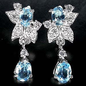topaz sterling earrings in Fashion Jewelry