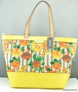 New GuEsS Handbag Ladies Azura Canvas Bag Yellow