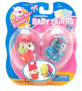 Zhu Zhu Pets Babies Baby Outfits Backpack & Rabbit Clothes   Brand New