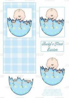 Baby Boys First Easter Simple Step By Step Card by Lisa Baglietto