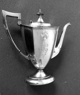 Barbour Silver Company vintage art deco teapot   circa 1900   nickel