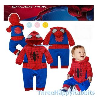 W040 Baby Spiderman Fancy Dress Costume Christmas Halloween Party 6