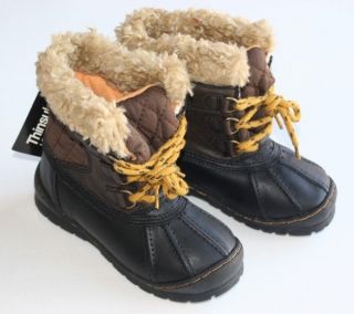 NWT GAP Boys Sherpa Trim THINSULATE Winter Snow Duck Boots 10 11