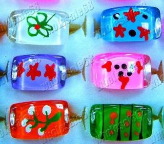  Wholesale lots 100pcs Children Pretty Resin/Lucite Rings Jewelry
