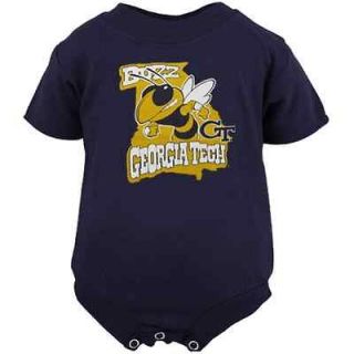 Georgia Tech Yellow Jackets Infant Navy Blue Embroidered Logo Creeper