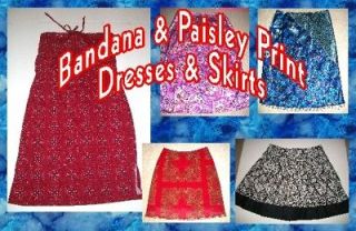 Bandana & Paisley Print Skirts, Skorts & Dresses S XL