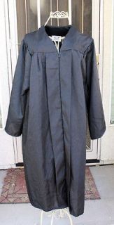 Graduation Gown Robe BLACK Matte 51   53 SHORT Clergy Choir Judge