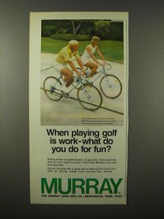 1975 Murray Bicycle Ad, Advertisement   Barbara & Jack Nicklaus