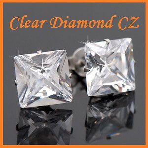 clear diamond stud earrings