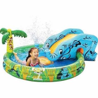Banzai Spray N Splash Elephant Pool Inflatable Swimming Water Slide