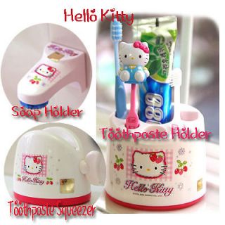 Hello Kitty Bath suction Soap Holder/Toothpa ste Squeezer/Tooth paste